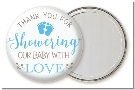 Showering Our Baby Boy - Personalized Baby Shower Pocket Mirror Favors
