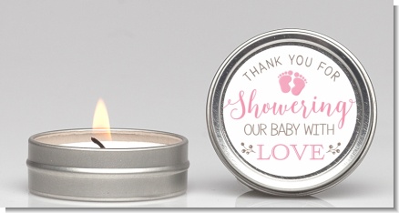 Showering Our Baby Girl - Baby Shower Candle Favors