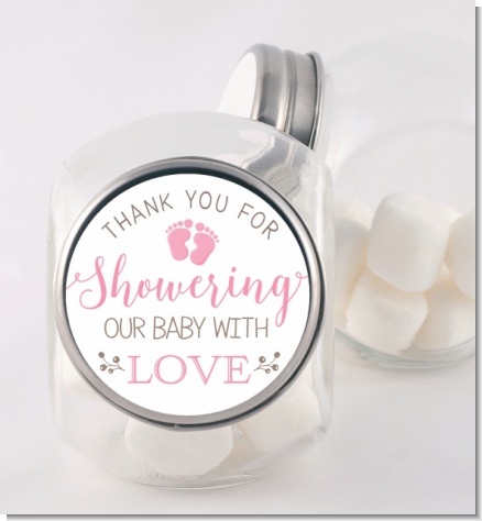 Showering Our Baby Girl - Personalized Baby Shower Candy Jar