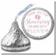 Showering Our Baby Girl - Hershey Kiss Baby Shower Sticker Labels thumbnail