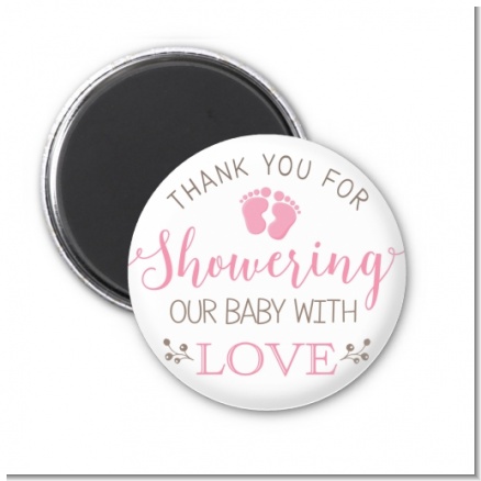 Showering Our Baby Girl - Personalized Baby Shower Magnet Favors