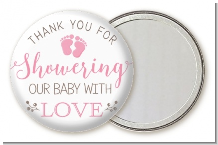 Showering Our Baby Girl - Personalized Baby Shower Pocket Mirror Favors