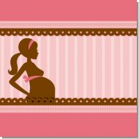 Mommy Silhouette Girl Baby Shower Theme
