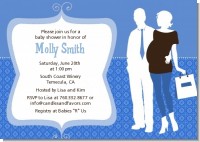 Silhouette Couple | It's a Boy - Baby Shower Invitations