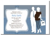 Silhouette Couple | It's a Boy - Baby Shower Petite Invitations