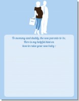 Silhouette Couple | It's a Boy - Baby Shower Notes of Advice