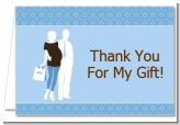 Silhouette Couple | It's a Boy - Baby Shower Thank You Cards