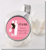 Silhouette Couple | It's a Girl - Personalized Baby Shower Candy Jar