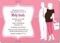 Silhouette Couple | It's a Girl - Baby Shower Invitations