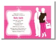 Silhouette Couple | It's a Girl - Baby Shower Petite Invitations thumbnail