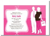 Silhouette Couple | It's a Girl - Baby Shower Petite Invitations