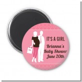 Silhouette Couple | It's a Girl - Personalized Baby Shower Magnet Favors