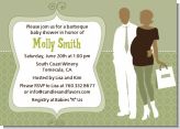 Silhouette Couple African American It's a Baby Neutral - Baby Shower Invitations