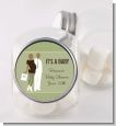 Silhouette Couple African American It's a Baby Neutral - Personalized Baby Shower Candy Jar thumbnail
