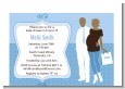 Silhouette Couple African American It's a Boy - Baby Shower Petite Invitations thumbnail