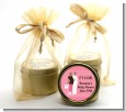 Silhouette Couple African American It's a Girl - Baby Shower Gold Tin Candle Favors thumbnail