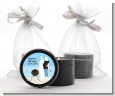 Silhouette Couple BBQ Boy - Baby Shower Black Candle Tin Favors thumbnail