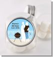 Silhouette Couple BBQ Boy - Personalized Baby Shower Candy Jar thumbnail