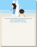 Silhouette Couple BBQ Boy - Baby Shower Notes of Advice