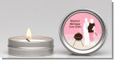 Silhouette Couple BBQ Girl - Baby Shower Candle Favors