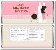 Silhouette Couple BBQ Girl - Personalized Baby Shower Candy Bar Wrappers thumbnail