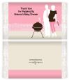 Silhouette Couple BBQ Girl - Personalized Popcorn Wrapper Baby Shower Favors thumbnail