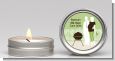 Silhouette Couple BBQ Neutral - Baby Shower Candle Favors thumbnail