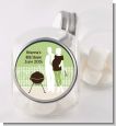 Silhouette Couple BBQ Neutral - Personalized Baby Shower Candy Jar thumbnail