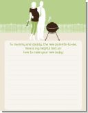 Silhouette Couple BBQ Neutral - Baby Shower Notes of Advice