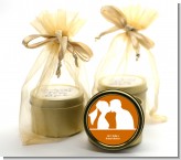 Silhouette Couple - Bridal Shower Gold Tin Candle Favors
