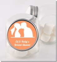Silhouette Couple - Personalized Bridal Shower Candy Jar