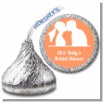 Silhouette Couple - Hershey Kiss Bridal Shower Sticker Labels thumbnail