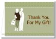 Silhouette Couple | It's a Baby Neutral - Baby Shower Thank You Cards thumbnail
