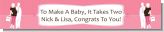 Silhouette Couple | It's a Girl - Personalized Baby Shower Banners