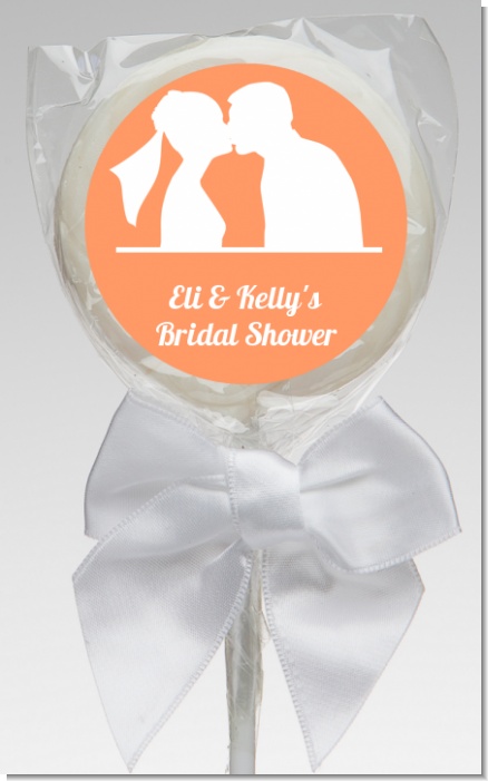 Silhouette Couple - Personalized Bridal Shower Lollipop Favors