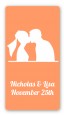 Silhouette Couple - Custom Rectangle Bridal Shower Sticker/Labels thumbnail