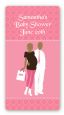 Silhouette Couple African American It's a Girl - Custom Rectangle Baby Shower Sticker/Labels thumbnail