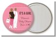 Silhouette Couple African American It's a Girl - Personalized Baby Shower Pocket Mirror Favors thumbnail