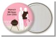 Silhouette Couple BBQ Girl - Personalized Baby Shower Pocket Mirror Favors thumbnail
