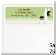 Silhouette Couple BBQ Neutral - Baby Shower Return Address Labels thumbnail