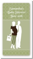 Silhouette Couple | It's a Baby Neutral - Custom Rectangle Baby Shower Sticker/Labels