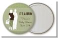 Silhouette Couple | It's a Baby Neutral - Personalized Baby Shower Pocket Mirror Favors thumbnail