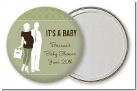 Silhouette Couple | It's a Baby Neutral - Personalized Baby Shower Pocket Mirror Favors