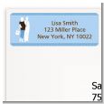 Silhouette Couple | It's a Boy - Baby Shower Return Address Labels thumbnail