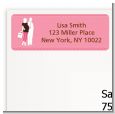 Silhouette Couple | It's a Girl - Baby Shower Return Address Labels thumbnail