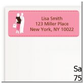 Silhouette Couple | It's a Girl - Baby Shower Return Address Labels