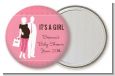Silhouette Couple | It's a Girl - Personalized Baby Shower Pocket Mirror Favors thumbnail