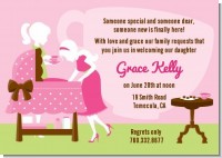 Sip and See It's a Girl - Baby Shower Invitations