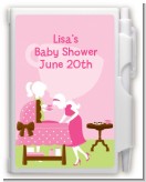 Sip and See It's a Girl - Baby Shower Personalized Notebook Favor