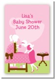 Sip and See It's a Girl - Custom Large Rectangle Baby Shower Sticker/Labels